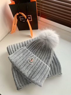 Шарф Moncler серый