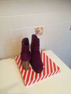 Полусапожки в новом состоянии, кожаный велюр