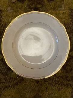 Салатная тарелка, фарфор из гдр, 6 шт