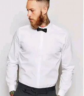 Мужские рубашки новые под бабочку и запонки